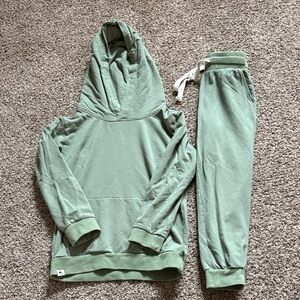 Kids Sage Green Hoodie & Jogger Set